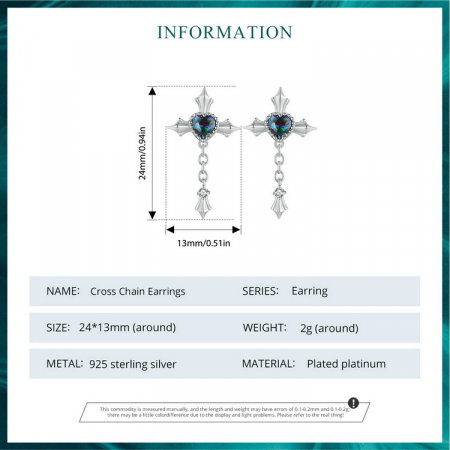 Cercei argint lant incrucisat [7]