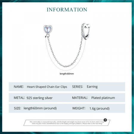 Cercel argint lant si inimioare [10]