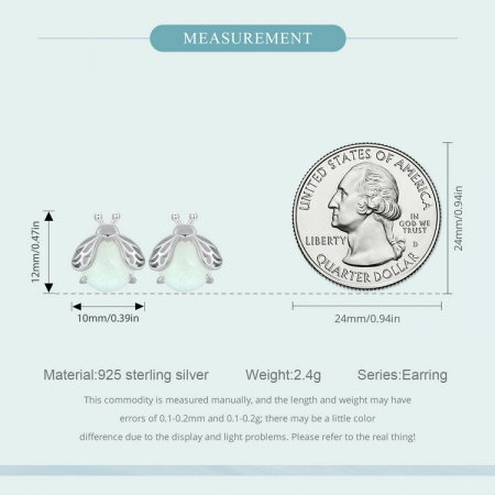 Cercei argint licurici fosforescenti [10]