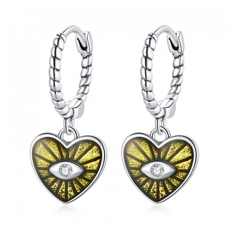 Cercei argint Love Demon Eyes