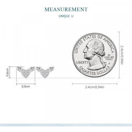 Cercei argint Love Wings cu zirconii [7]