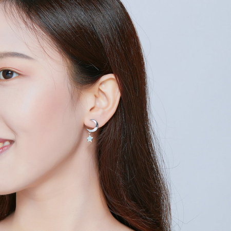 Cercei argint Luna si Luceafarul cu Opal [7]