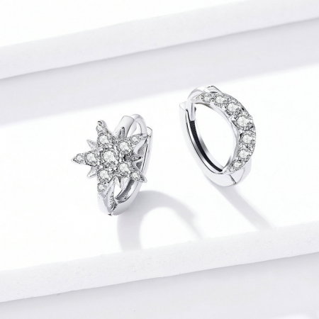 Cercei argint luna si stea placati cu rodiu [6]