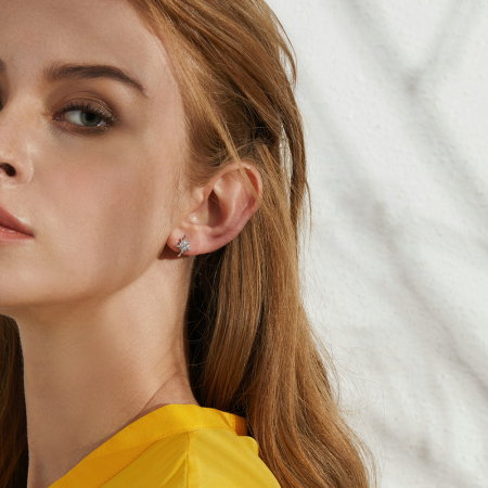 Cercei argint luna si stea placati cu rodiu [11]