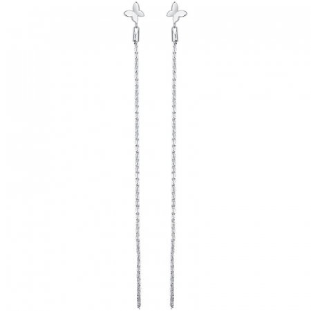 Cercei argint lungi cu fluturasi