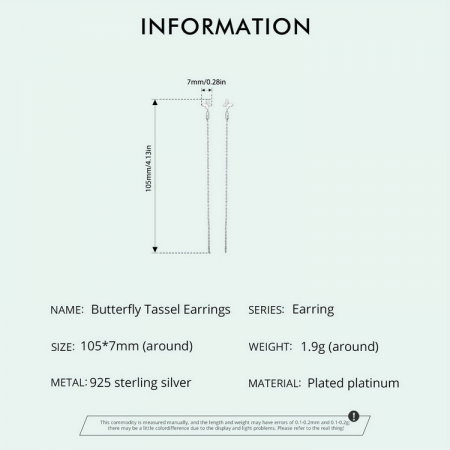 Cercei argint lungi cu fluturasi [7]