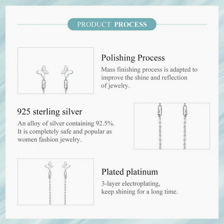 Cercei argint lungi cu fluturasi [9]