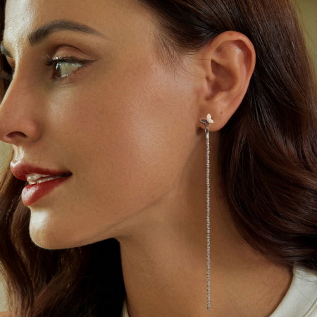 Cercei argint lungi cu fluturasi [1]