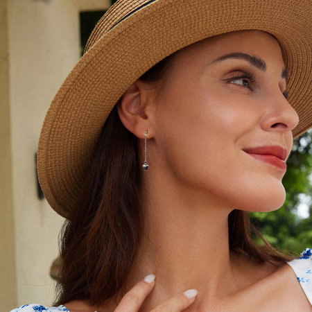 Cercei argint lungi cu inimioare [1]