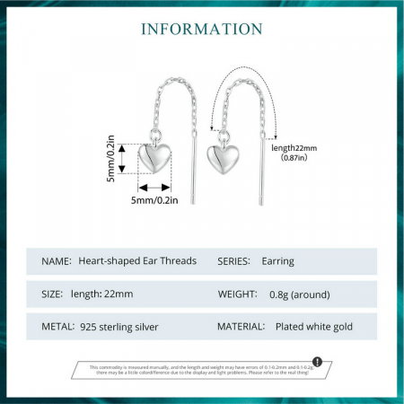 Cercei argint lungi cu inimioare [9]