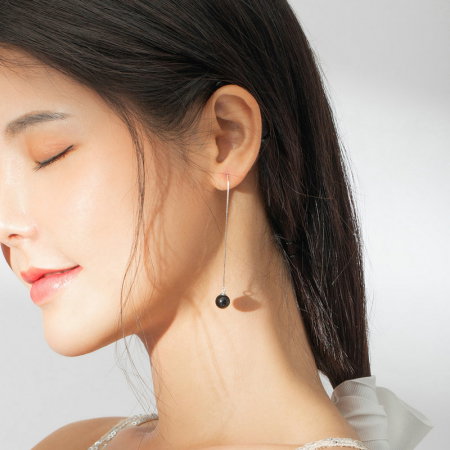 Cercei argint lungi cu margele [3]