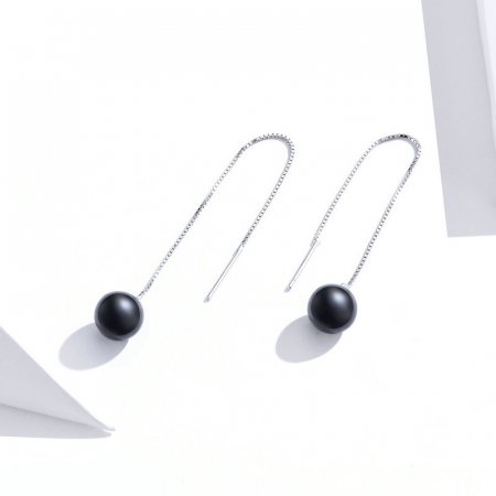 Cercei argint lungi cu margele [5]