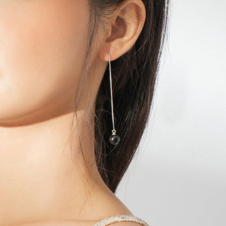 Cercei argint lungi cu margele [6]