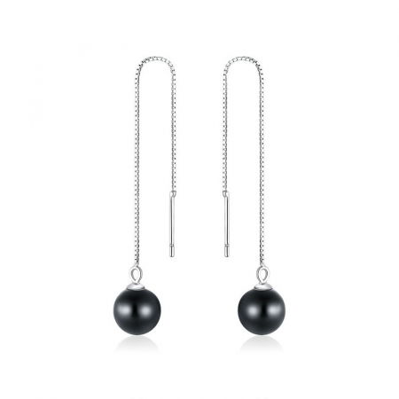 Cercei argint lungi cu margele