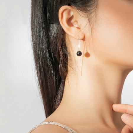 Cercei argint lungi cu margele [1]