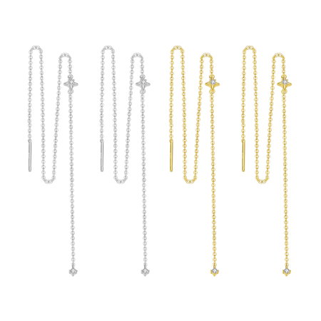 Cercei argint lungi cu Moissanit [11]