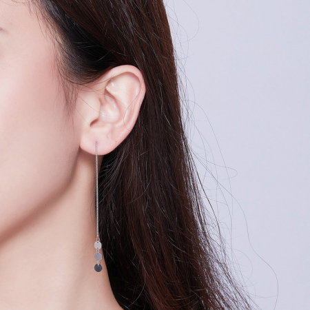 Cercei argint lungi cu paiete [5]