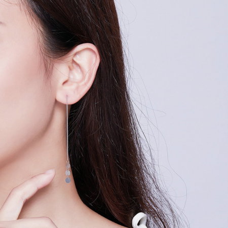 Cercei argint lungi cu paiete [3]