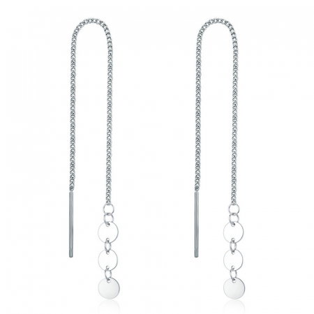 Cercei argint lungi cu paiete