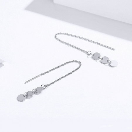 Cercei argint lungi cu paiete [4]