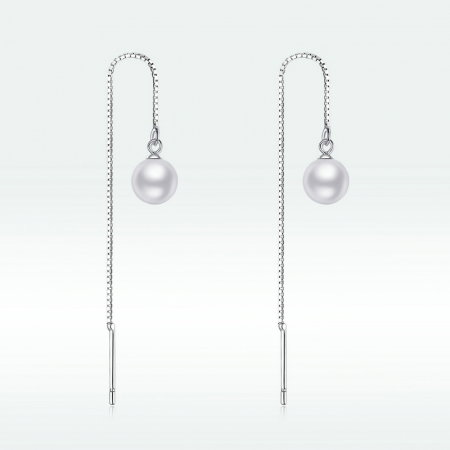 Cercei argint lungi cu perle [8]