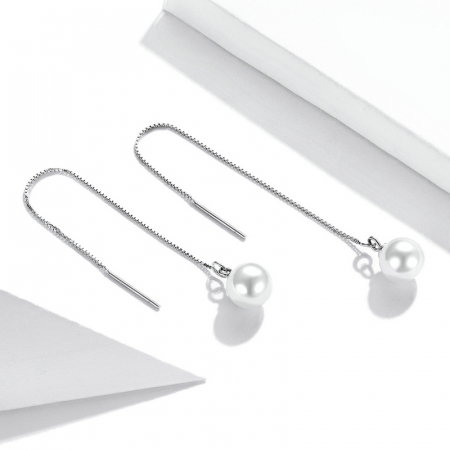 Cercei argint lungi cu perle [4]