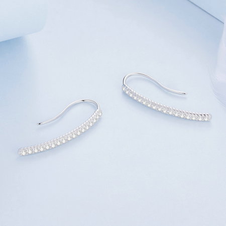 Cercei argint lungi cu zirconii [3]
