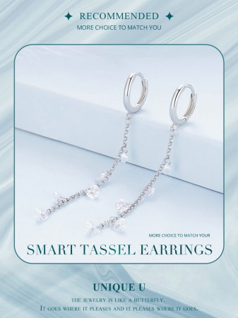 Cercei argint lungi cu zirconii [14]