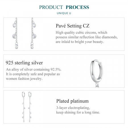 Cercei argint lungi cu zirconii [8]