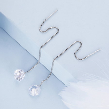 Cercei argint lungi cu zirconii [4]