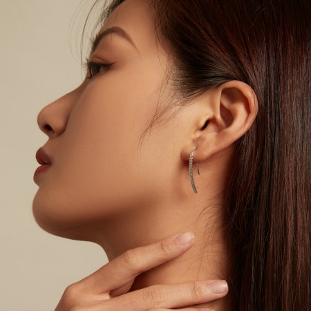 Cercei argint lungi cu zirconii [6]