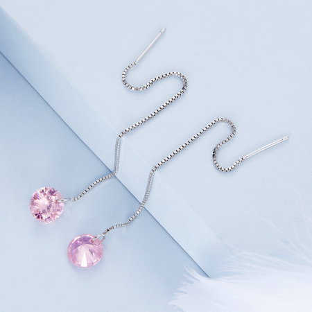 Cercei argint lungi cu zirconii [2]