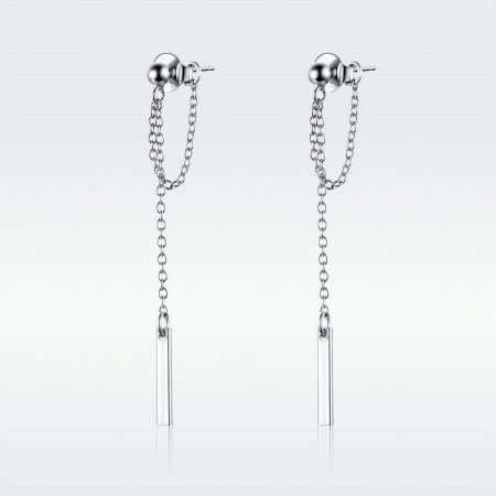 Cercei argint lungi placati cu rodiu [5]