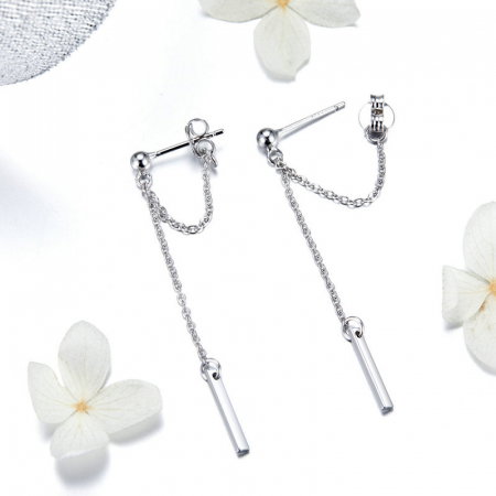 Cercei argint lungi placati cu rodiu [4]