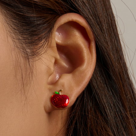 Cercei argint mere rosii [4]