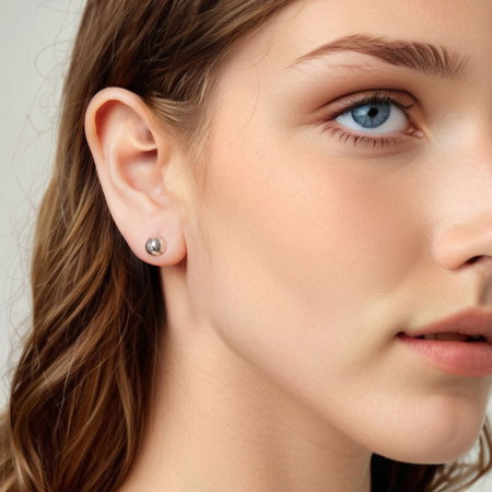 Cercei argint Minge de Baseball [5]