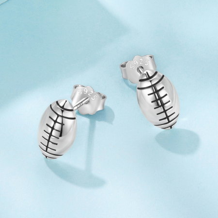 Cercei argint Minge de Rugby [4]