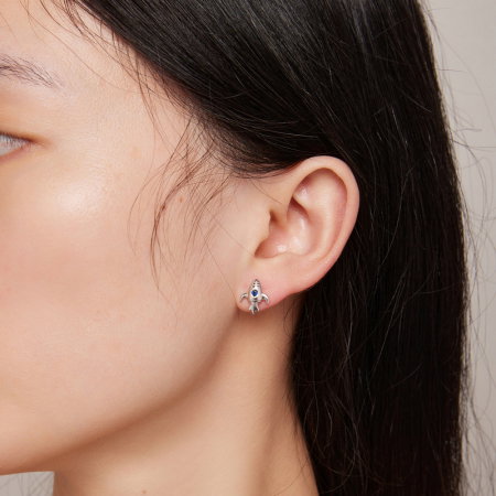 Cercei argint nava spatiala asimetrica [6]