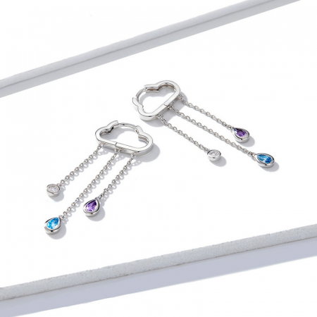 Cercei argint norisori cu zirconii colorate [7]