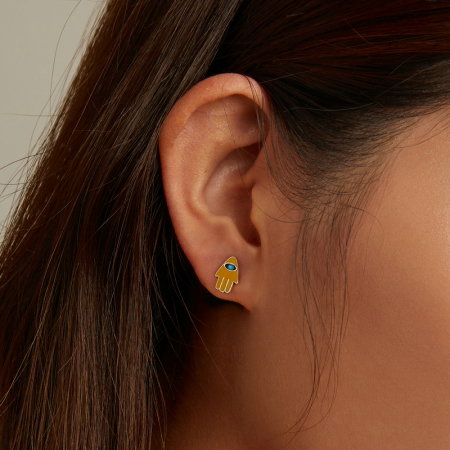 Cercei argint ochi de deochi si mana lui Fatima [4]