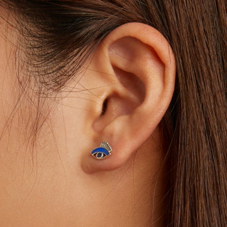 Cercei argint ochi de deochi si mana lui Fatima [6]