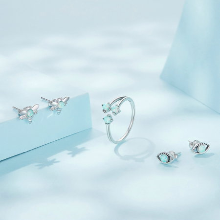 Cercei argint ochi de opal [12]