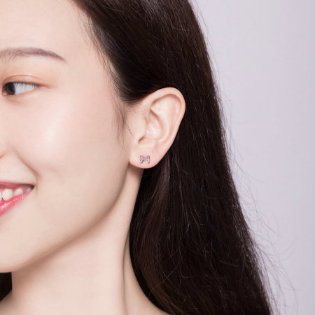 Cercei argint Os si Catel placati cu rodiu [7]