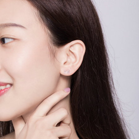 Cercei argint Os si Catel placati cu rodiu [5]