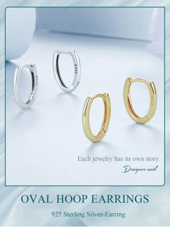 Cercei argint ovali simpli [19]