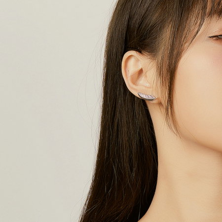 Cercei argint pana romantica [5]