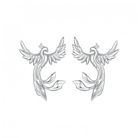 Cercei argint pasarea Phoenix