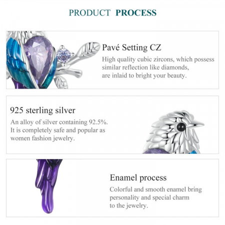 Cercei argint pasarele colorate [10]