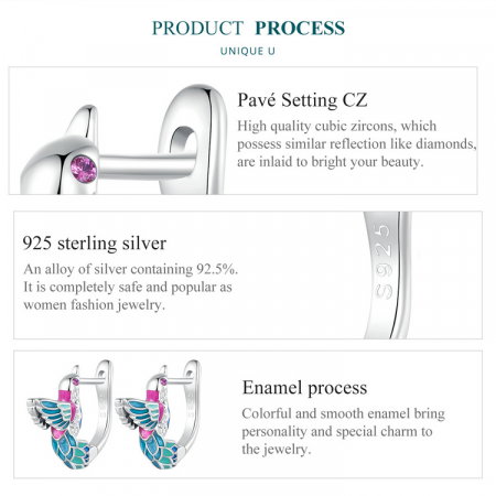 Cercei argint pescarus albastru [5]