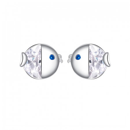 Cercei argint pestisori placati cu rodiu